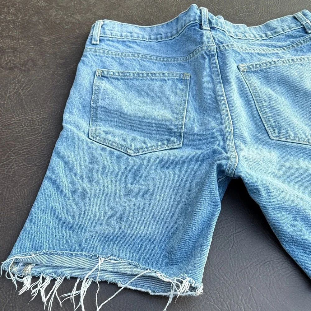 Light Blue Denim Women's Cutoff Shorts large cotton
